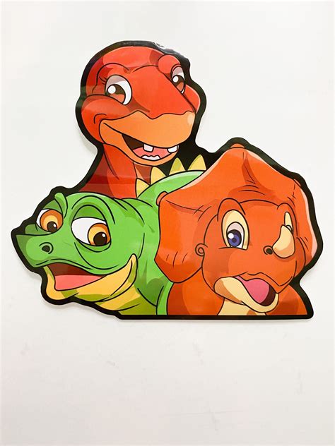 Land Before Time - Littlefoot, Cera and Spike Peeker Decal Vinyl ...