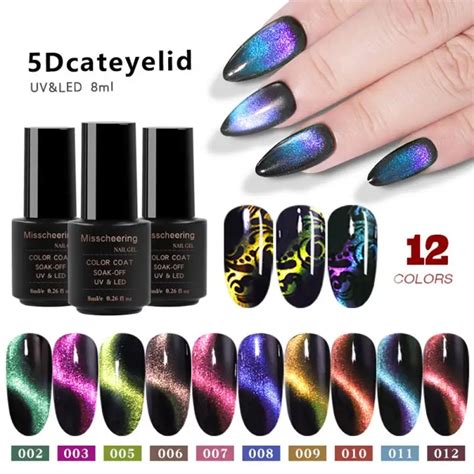 8ml 5d camaleão gel magnético unha polonês efeito sparkly gato olho gel