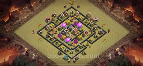 Best Anti 2 Stars War Base TH8 with Link, Hybrid 2023 - Town Hall Level 8 CWL Base Copy - (#60)