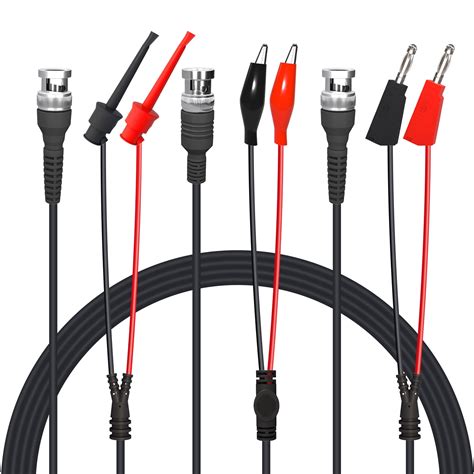 Electchn Bnc Test Leads Set Oscilloscope Probes Bnc To Alligator