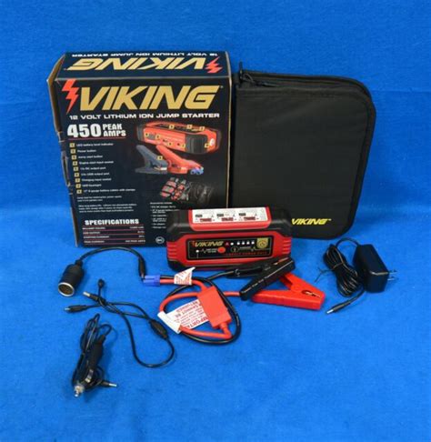 Viking Power Pack Lithium 12v Battery Charger 450 Amp Jump Starter And Usb 56798 For Sale Online