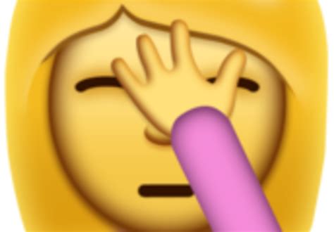 Iphone Facepalm Emoji Arrives Just In Time For U Smiley Hand Vor Kopf