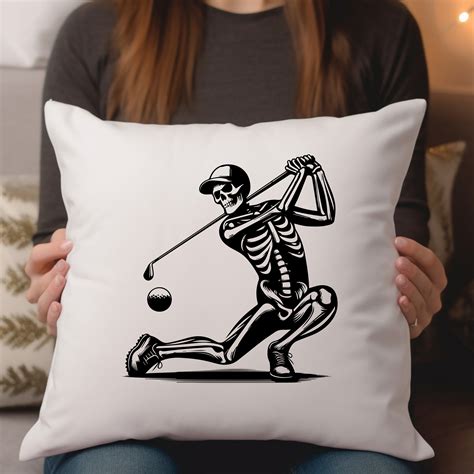 Funny Skeleton Golf Player Svg Golf Season Svg Golf Svg Golfing Svg