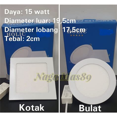 Jual Lampu Downlight Led Watt Bulat Kotak Hlc Mbd Ns