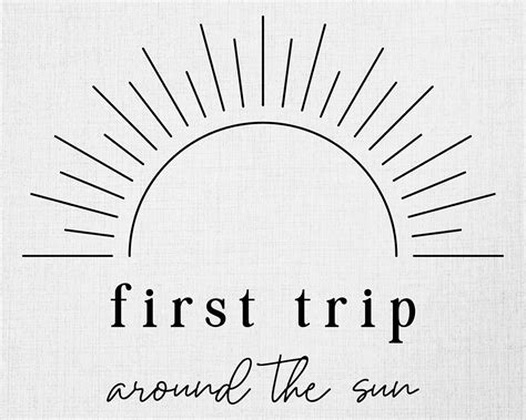 First Trip Around The Sun Svg Boho Sun Svg 1st Birthday Svg Etsy