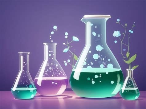 Premium AI Image | Scientific Inquiry Laboratory Glassware Containing ...