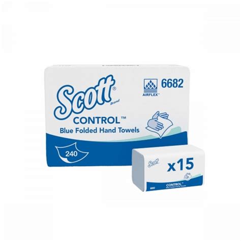 Сложенные полотенца для рук Kimberly Clark Scott Control синийсредний