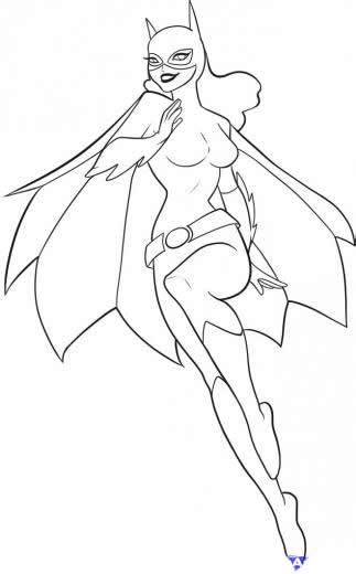 Batgirl Superheroes Free Printable Coloring Pages