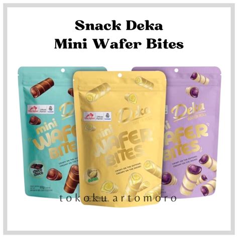 Deka Mini Wafer Bites 80 Gram Wafer Kemasan Pouch Rasa Coklat