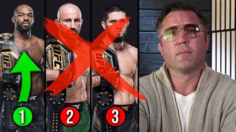 Jon Jones 1 Volkanovski 2 Makhachev 3 Ufc P4p Rankings Youtube