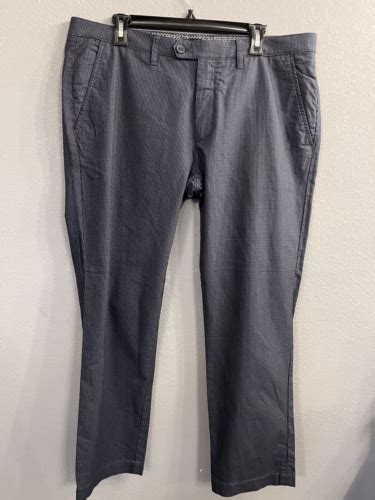 Ted Baker London Dress Pants Mens 38r Blue Straight Cotton Blend