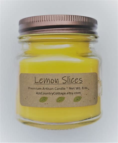 LEMON SLICES CANDLE Lemon Candles, Citrus Candles, Fruit Candles ...