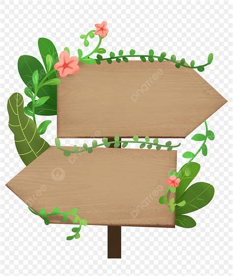 Wooden Signage Hd Transparent Spring Small Fresh Green Wooden Signage