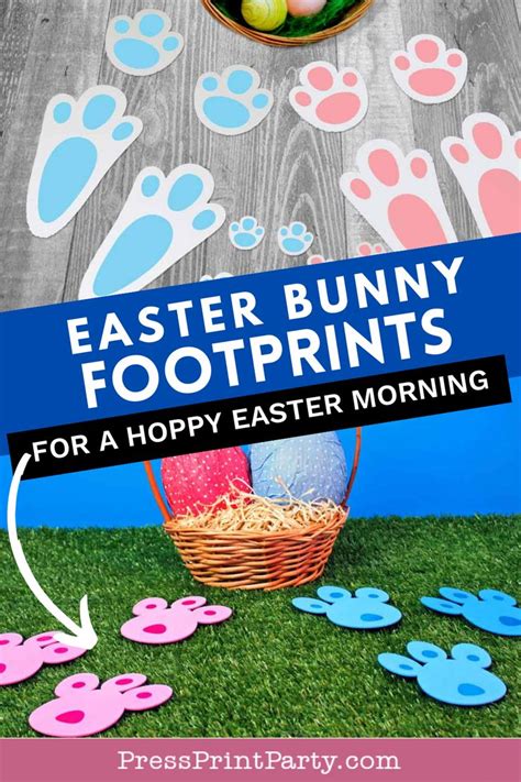 Free Printable Easter Bunny Footprints For A Hoppy Easter Morning In 2024 Easter Bunny