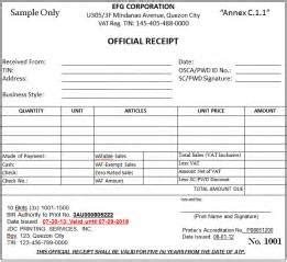 bir official receipt sample philippines images - bir official receipt ...