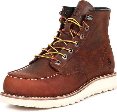 SL Saint Botas de trabajo para hombre suaves puntera de mocasín