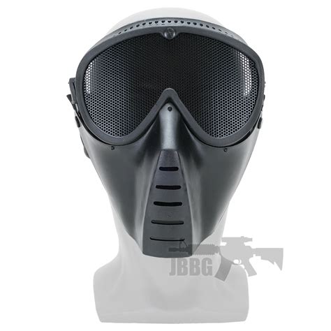 Src Full Face Fly Airsoft Mask V2 Black With Round Holes