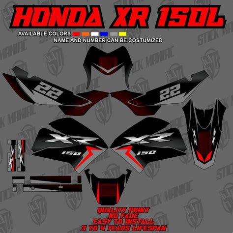 Honda XR 150L Decals Sticker Laminated Shopee Philippines