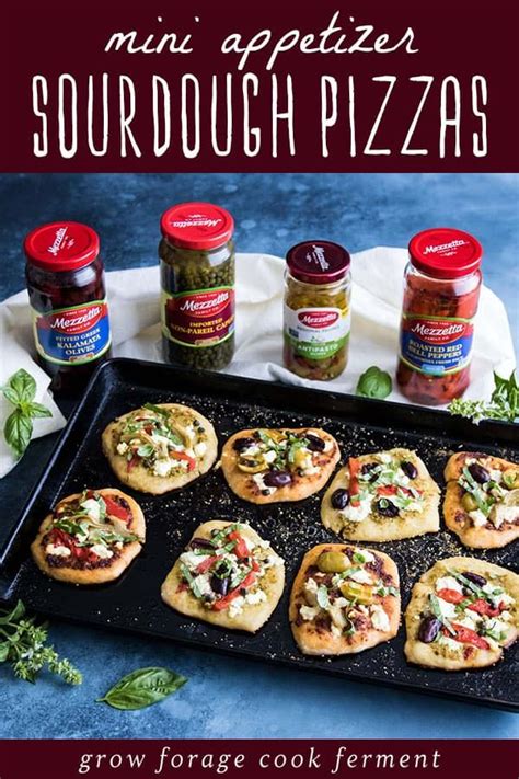 Mini Sourdough Appetizer Pizzas With Goat Cheese Recipe Sourdough