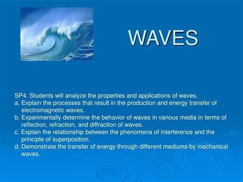 Ppt Exploring Wave Properties And Applications Powerpoint