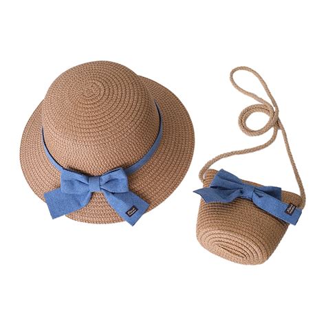 56 58cm Hat Circumference Female Summer Straw Hat And Straw Bag Two