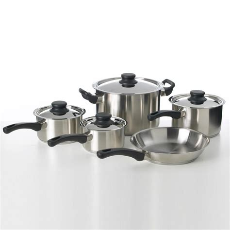 Kh Piece Saucepan Set Stainless Steel Kh Hospitality