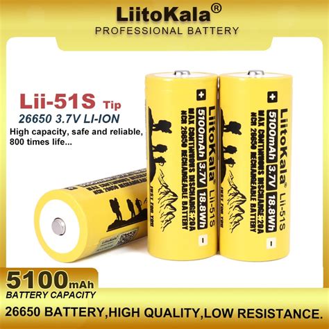 Pcs Liitokala Lii S A V Power Rechargeable Lithium