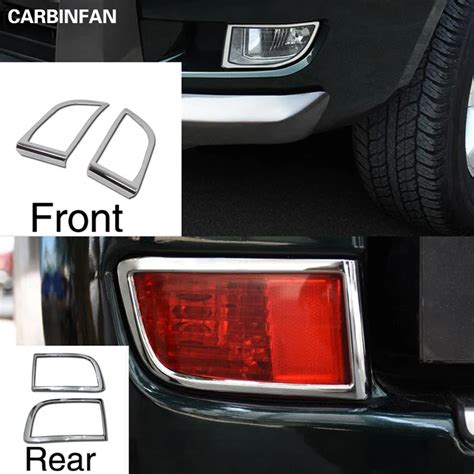 Abs Chromed Front Rear Fog Lamp Cover Trim Pcs Set For Toyota Land