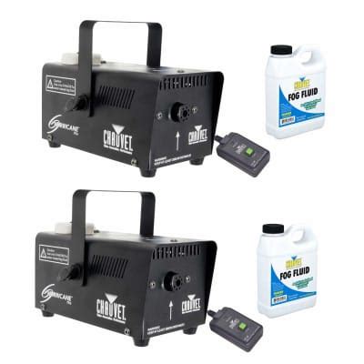 Dual Chauvet Hurricane Fog Smoke Machine Remote Fog Reverb