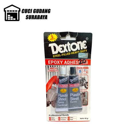 Jual Dextone Lem Besi Epoxy Serbaguna 5 Menit 24gr X 2 Komponen Epoxy