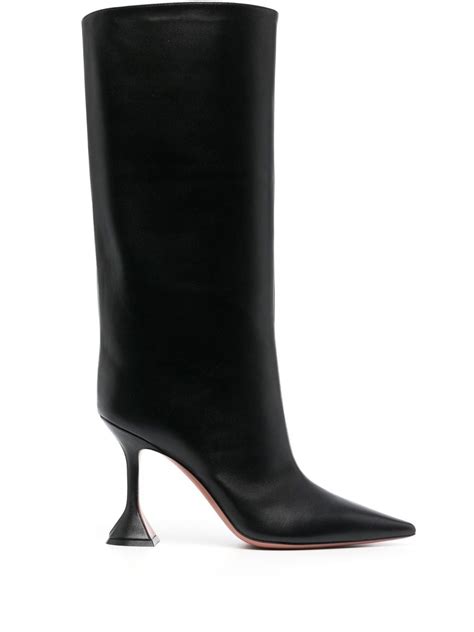 Amina Muaddi Pointed Toe Side Zip Fastening Boots Farfetch