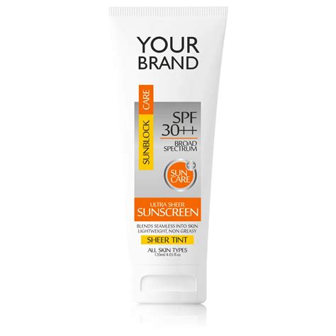 private label spf  ultra sheer sunscreen manufacturer avn footsteps