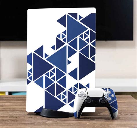 Mönster Av Blå Playstation 5 Klistermärken Tenstickers