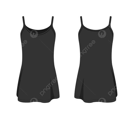 Woman Long Camisole Dress Template Vector Illustration Lady Template Tops Vector Lady Template