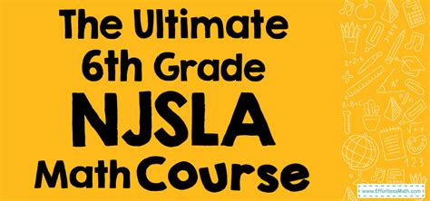 The Ultimate 6th Grade NJSLA Math Course FREE Worksheets