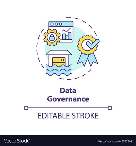 Data Governance Concept Icon Royalty Free Vector Image