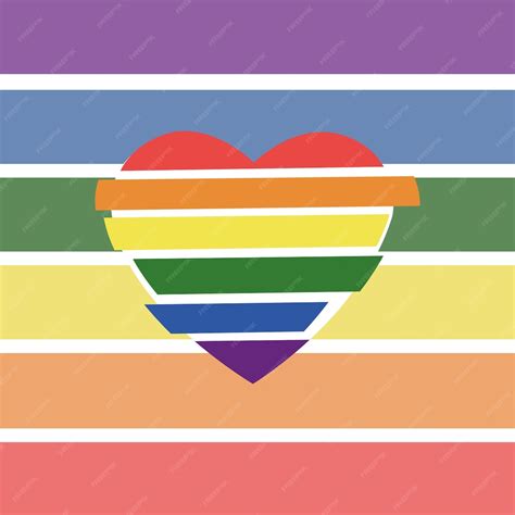 Premium Vector Banner With Rainbow Colors Heart Shape Lgbti Card