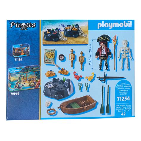 Playmobil Pirat Mit Ruderboot Und Schatzinsel Sportspar