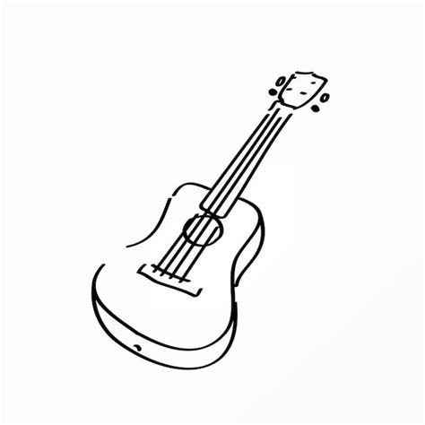 Ilustraci N De Guitarra Ac Stica Dibujada A Mano Vector Premium