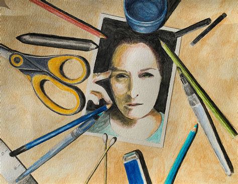 Self Portrait Watercolor Pencils On Behance