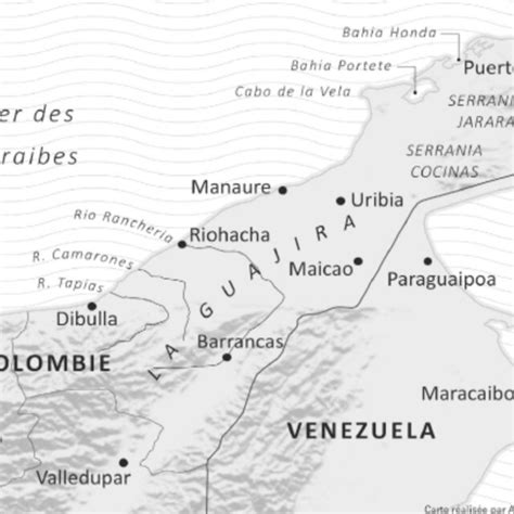 Map of the Guajira peninsula, Colombia. (source: Simon, 2020, p. 9 ...