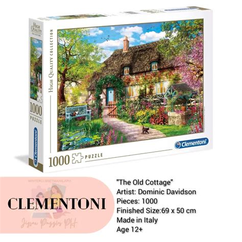 Clementoni 1000 Pieces Jigsaw Puzzle The Old Cottage By Dominic