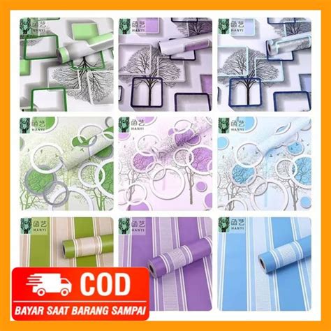 Promo Wallpaper Dinding Termurah Motif Garden Motif Salur Motif