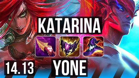 KATARINA Vs YONE MID Penta 800 Games Rank 11 Kata NA