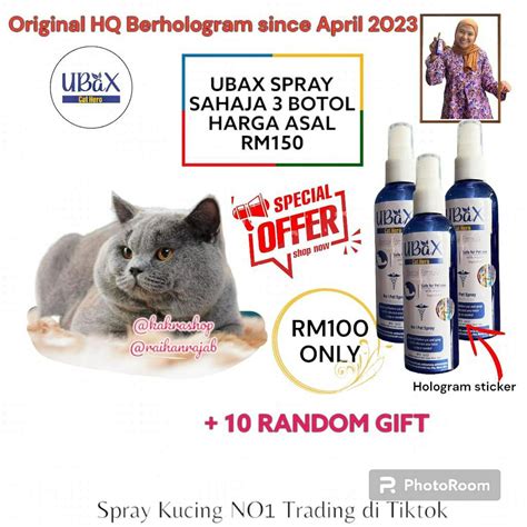 Ubax Kucing Cat Hero Spray Original Hq Ubex Lukasakit Mata Kutu Kurap