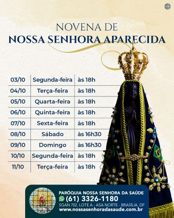 Novena Em Honra A Nossa Senhora Aparecida Santu Rio Nossa Senhora Da