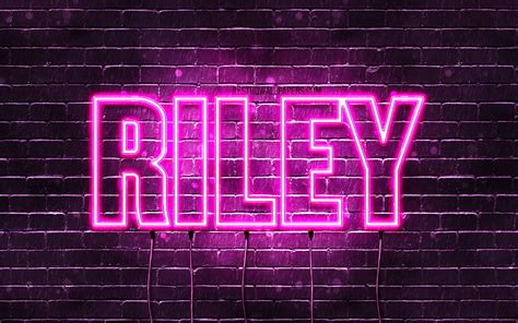 Riley With Names Female Names Riley Name Purple Neon Lights