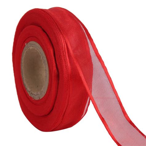 Plain Organza Satin Red Ribbons 25mm 1 Inch 20mtr Length At Rs 200