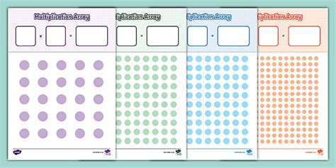 Reusable Multiplication Array Hecho Por Educadores