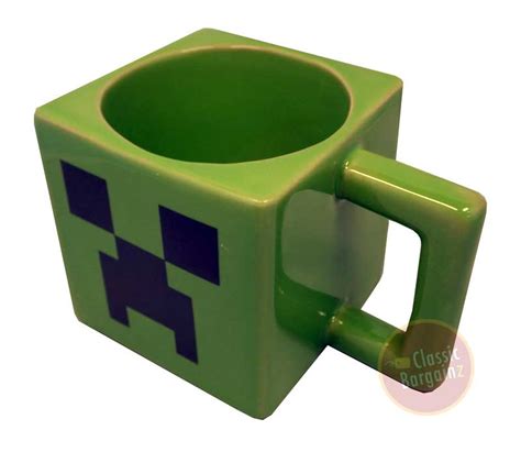 Minecraft Creeper Face Square Mug NEW Ceramic Coffe Cup Mine Craft